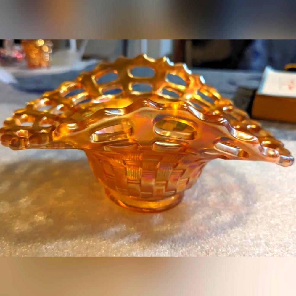Vintage Fenton Marigold Carnival Dish